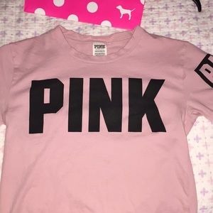 Pink cute crop top